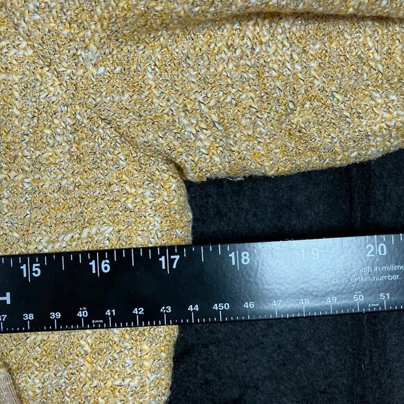 Talbots Womens Jacket Gold Tweed Classic Jackie O Blazer Lined Cotton Blend 6P - Picture 8 of 12